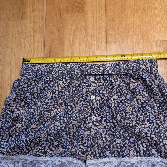Anthropologie Victoriana Lace-Trim Shorts Multi M EUC Coquette Boudoir Boho Chic - Picture 5 of 16